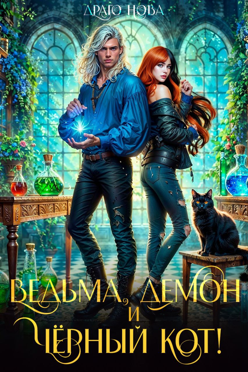 Обложка книги «Ведьма, демон и ЧЁРНЫЙ КОТ!»