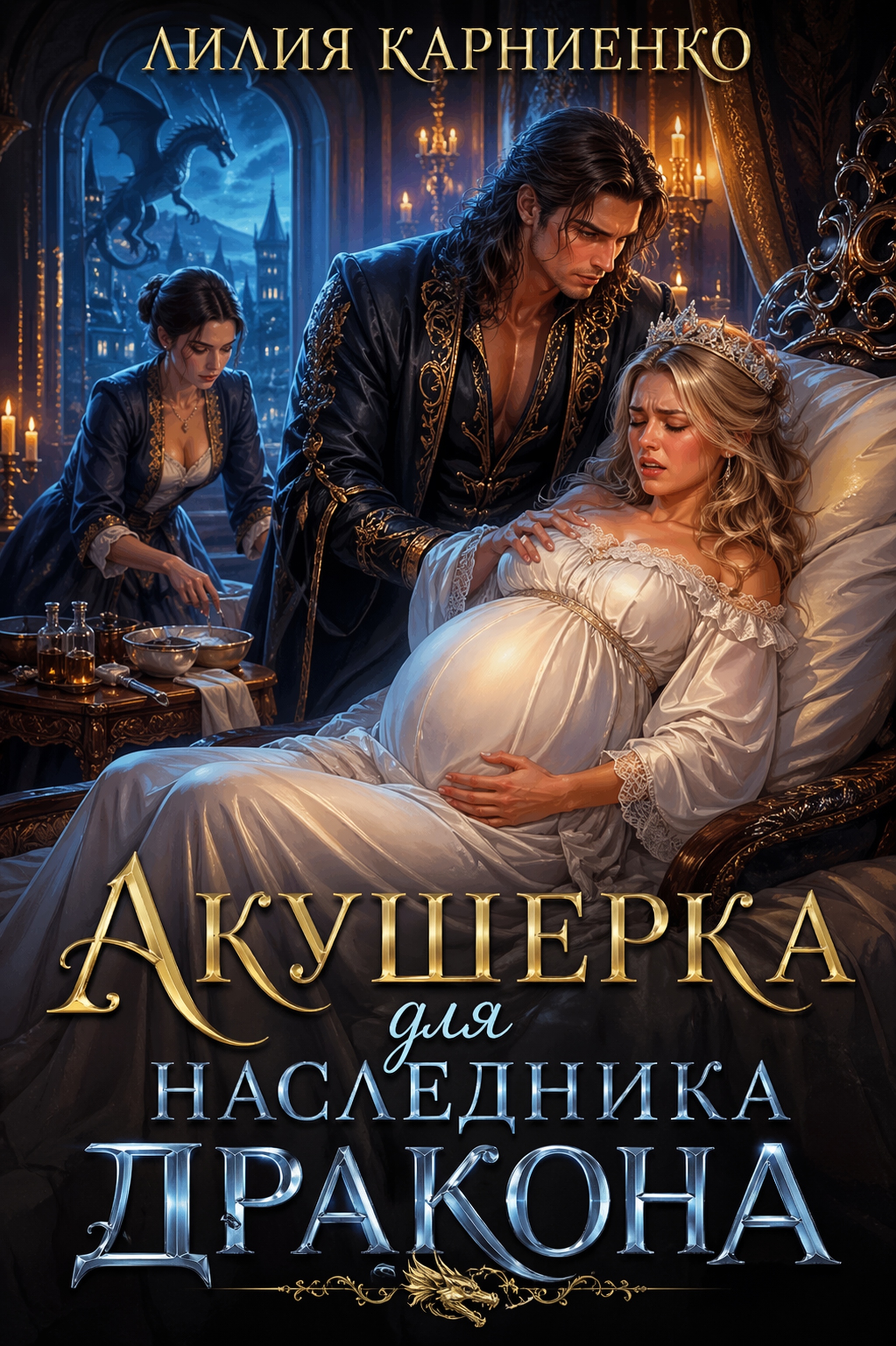 Обложка книги «Акушерка для наследника дракона»