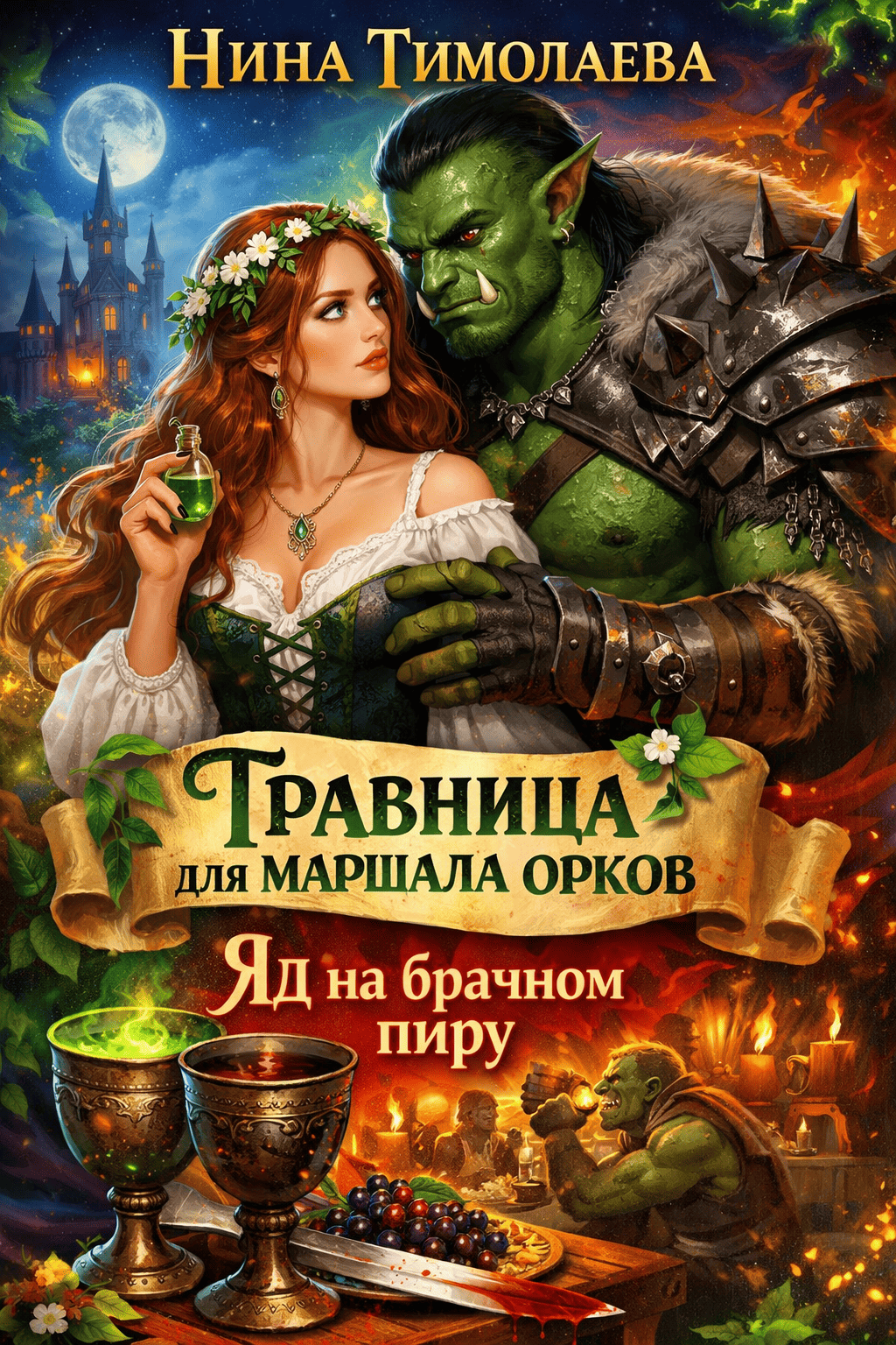 Обложка книги «Травница для маршала орков. Яд на брачном пиру»