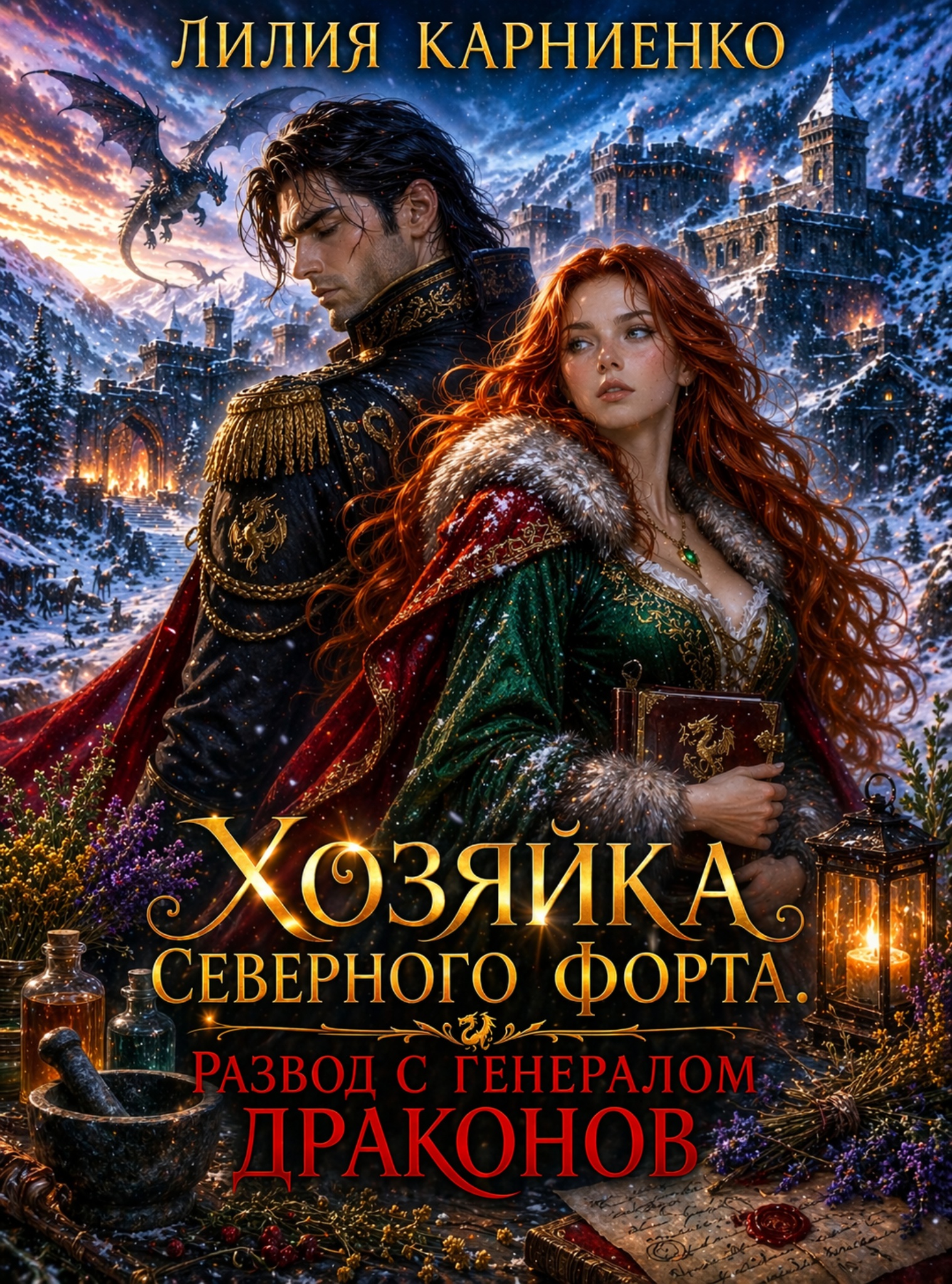 Обложка книги «Хозяйка северного форта. Развод с генералом драконов»