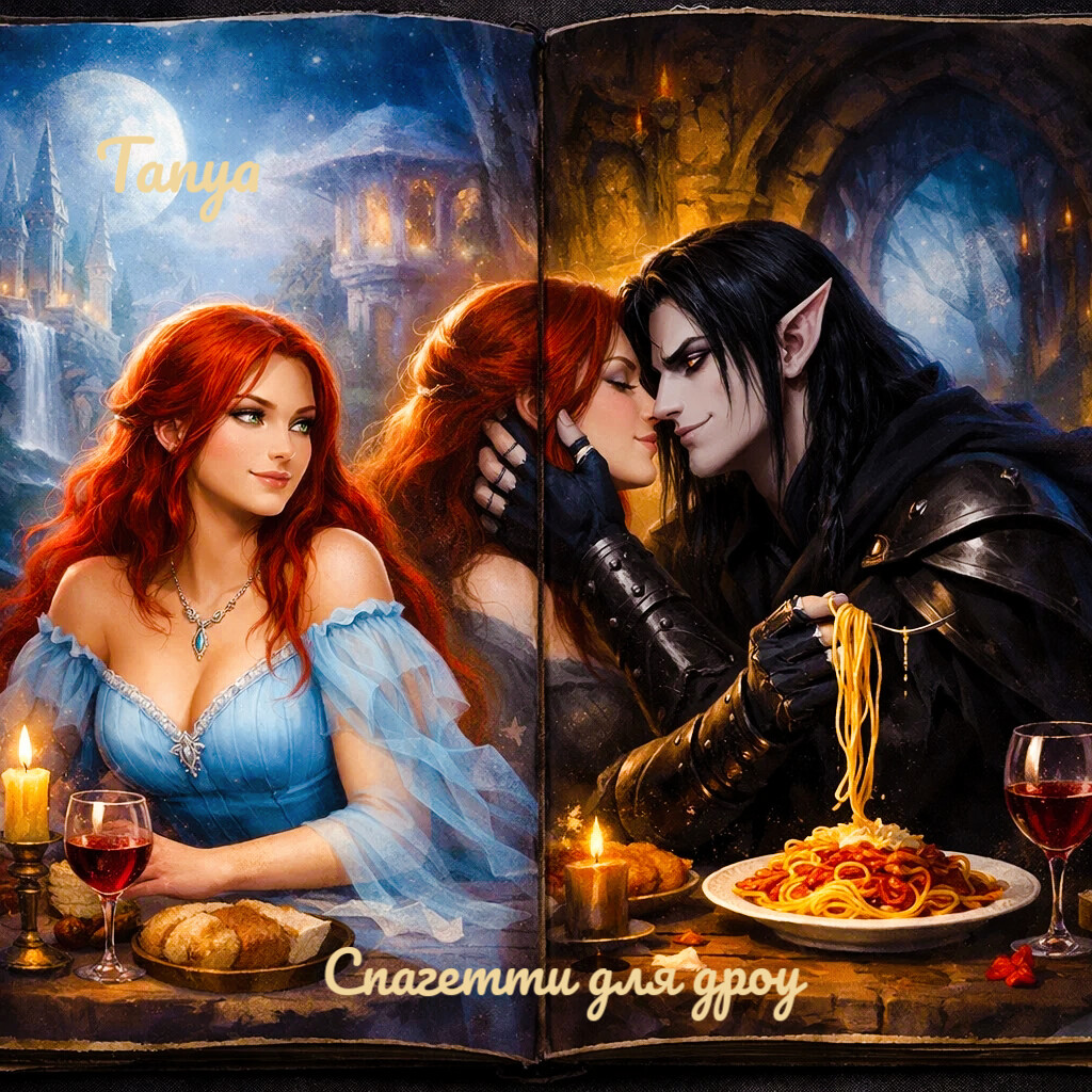 Обложка книги «Спагетти для дроу избранница эльфа»