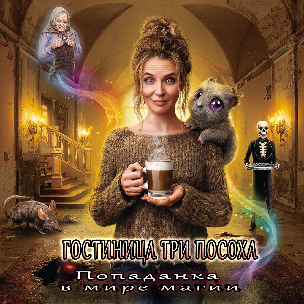 Обложка книги «Гостиница „три Посоха“. Попаданка в мире магии»