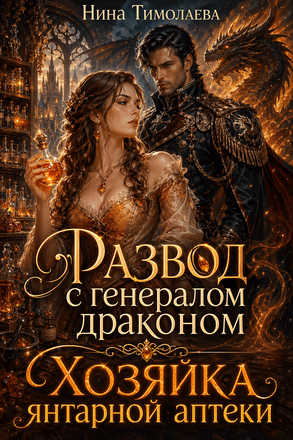 Обложка книги «Развод с генералом-драконом. Хозяйка янтарной аптеки»
