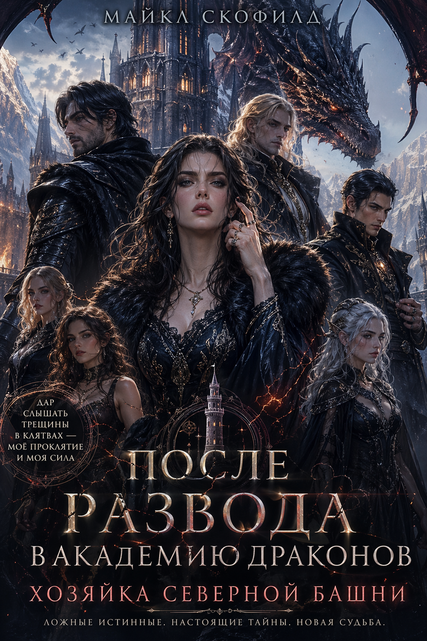 Обложка книги «✨После развода в Академию драконов. Хозяйка Северной башни❄️»