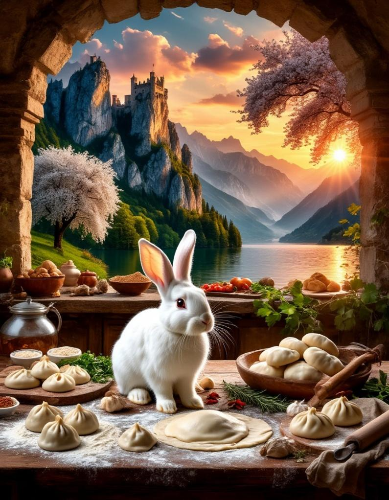 Изображение выглядит как млекопитающее, картина, Кролики и зайцы, кролик  Автоматически созданное описание