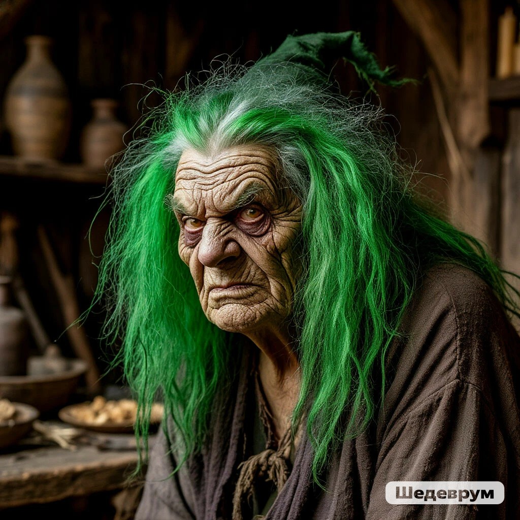 Полноватая и вечно всем недовольная.