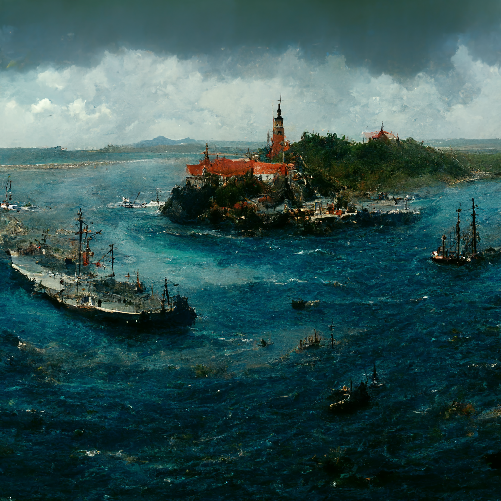 Корабли, острова...